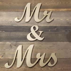 Freestanding Mr & Mrs sign